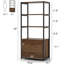 Tablette à 4 niveaux avec 2 tiroirs, tour de rangement polyvalente pour chambre à coucher, bureau et salon Tribesigns - H 60 po