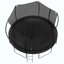 Trampoline (coussin de couleur double face), trampoline pour enfants et adultes avec filet et échelle, poteau de clôture incurvé