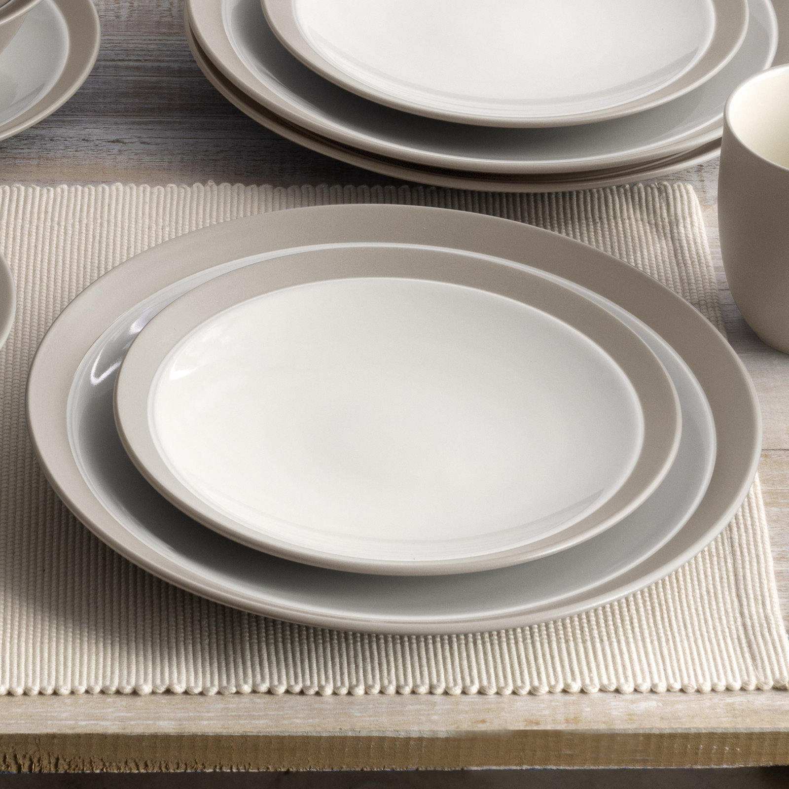 Noritake Colorwave Curve Salad Plates, 8-1/2", Sand