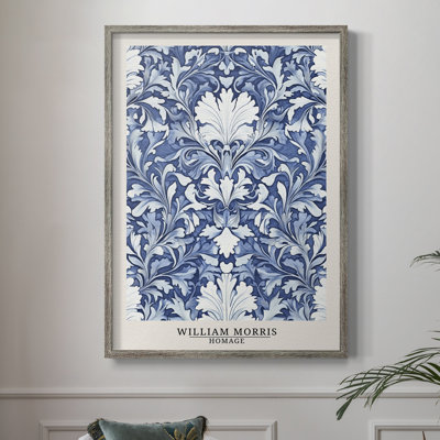 WM MORRIS Series DLI Framed Print - Solid Wood