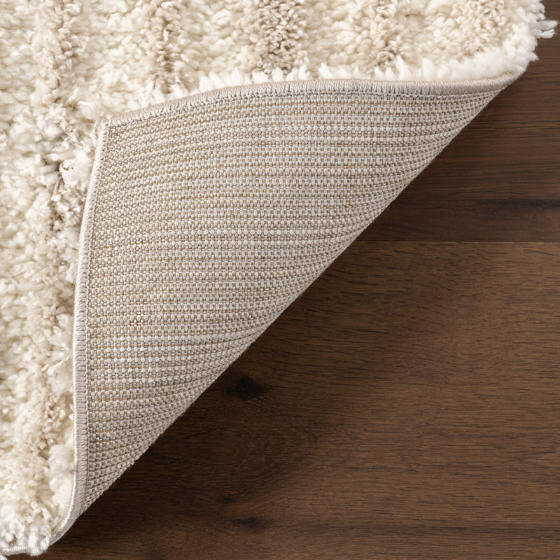 Gloria Abstract Shag Area Rug, Rectangle 6'5" x 9' 