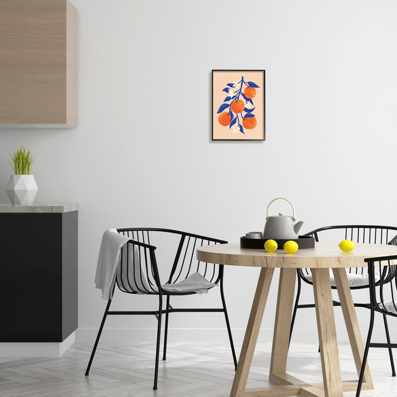 " Orange Tree Citrus Blossoms " by JJ Design House LLC, 14" H x 11" W x 1.5" D, Black