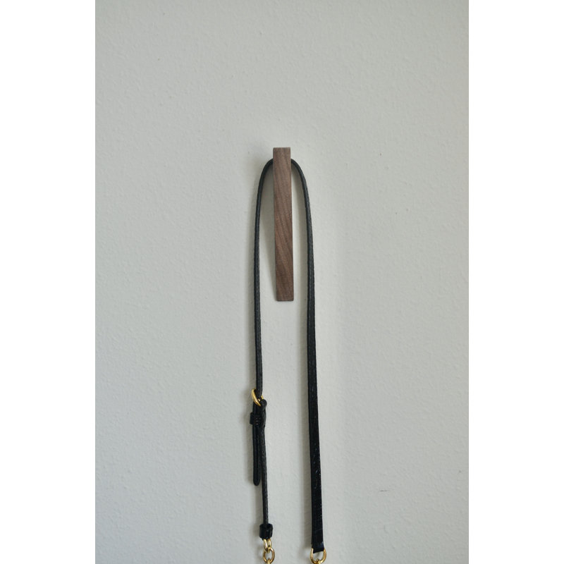 Airlene Solid Wood Wall Wall Hook, Walnut