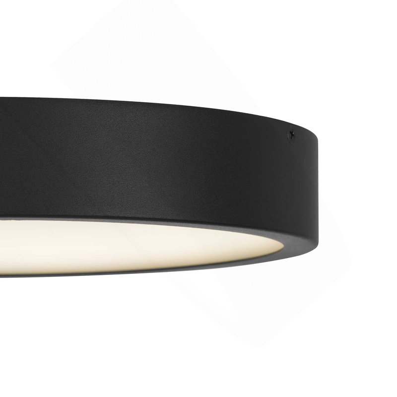 Plafonnier encastré à DEL 14 po noir, Noir, H 2,38 po x l 11 po x P 11 po