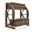 Support à plante en bois de sapin carbonisé pour espace extérieur avec détails en bois massif, 21,8 x 12,5 x 22 po
