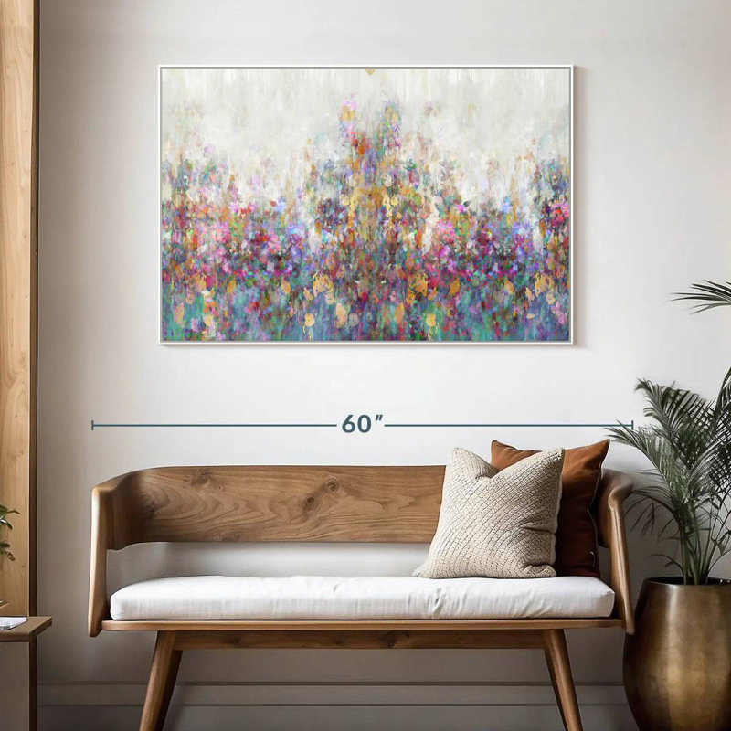 Couvert matinal, Cadre flottant blanc, 46 po x 31 po