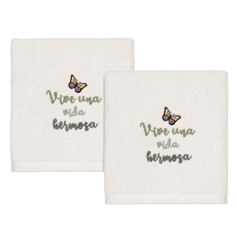 Winston Porter Live a Beautiful Life 2-Pack Hand Towel Set