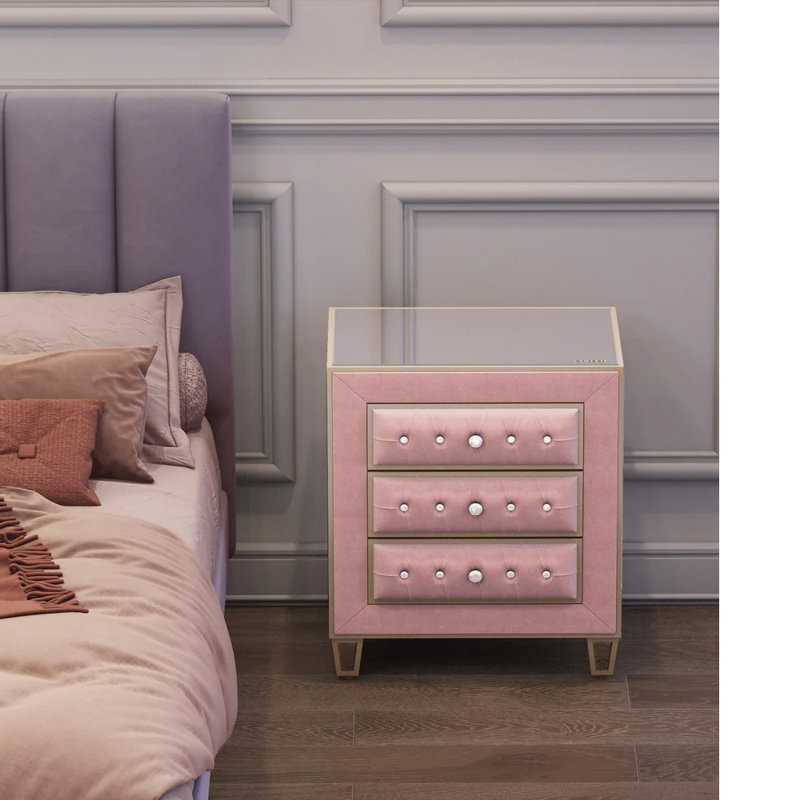 Table de chevet Wycombe, Rose