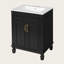 Meuble-lavabo 24 po avec lavabo en céramique, meuble autoportant avec 2 portes à fermeture douce et tablette réglable, meuble-lavabo avec cadre-2099825229