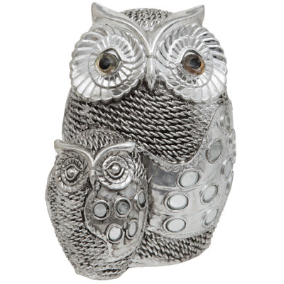 Owl and Baby Owlet Ornament - 5.5-Inch / 14cm