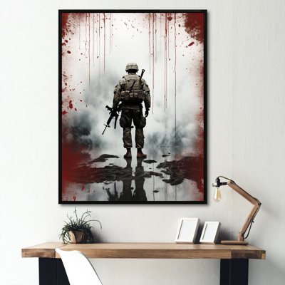 Military Honor And Courage Us Soldier II - Military Wall Art