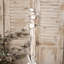Porte-bougie rétro blanc floral, porte-bougie élégant en métal, porte-bougie branche