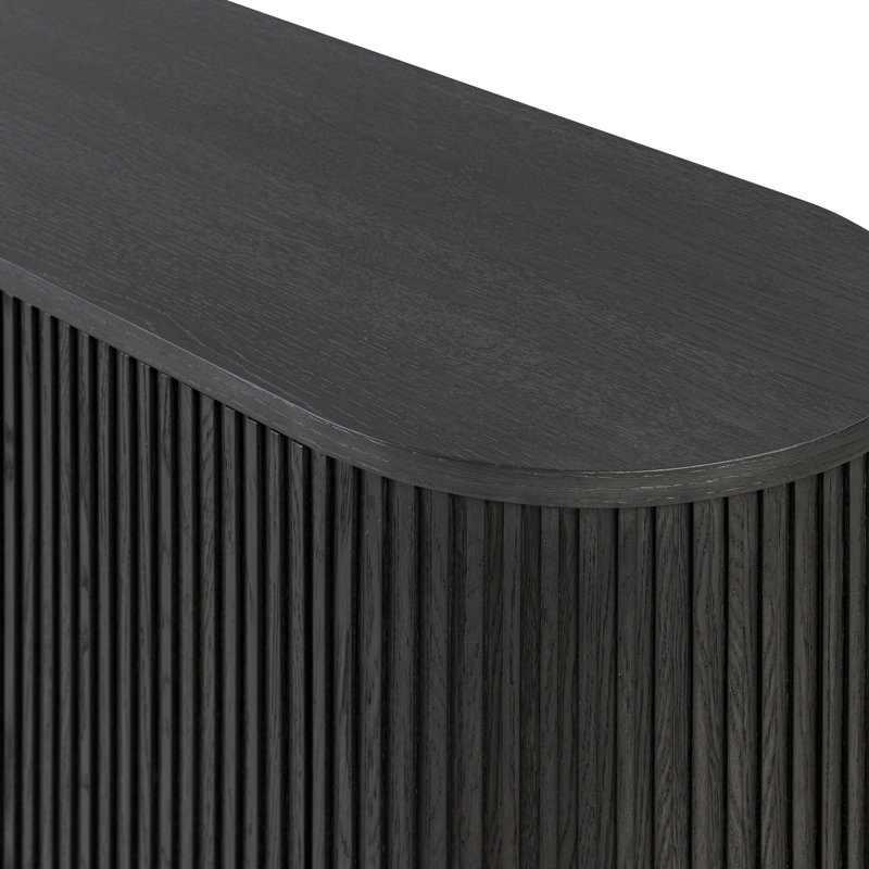 Delphi Media Console-Desert Oak, Black Oak