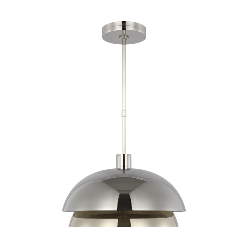 Shanti 1 - Light LED Pendant, 20.5" W x 20.5" D x 12.2" H, Polished Nickel, Polished Nickel