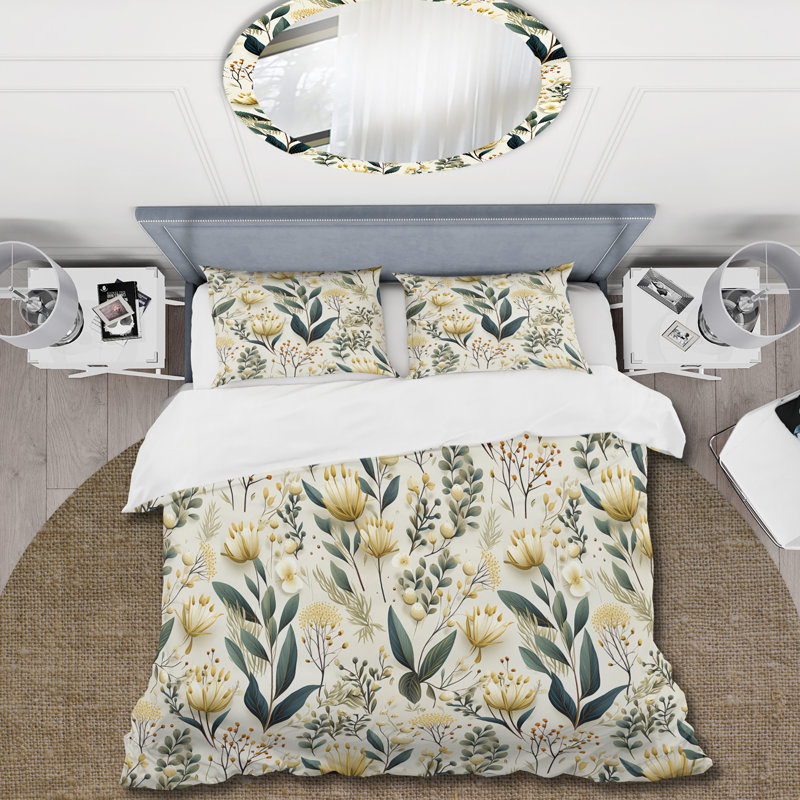 Literie Botanical Harmony, Housse de couette simple + 1 taie décorative stan