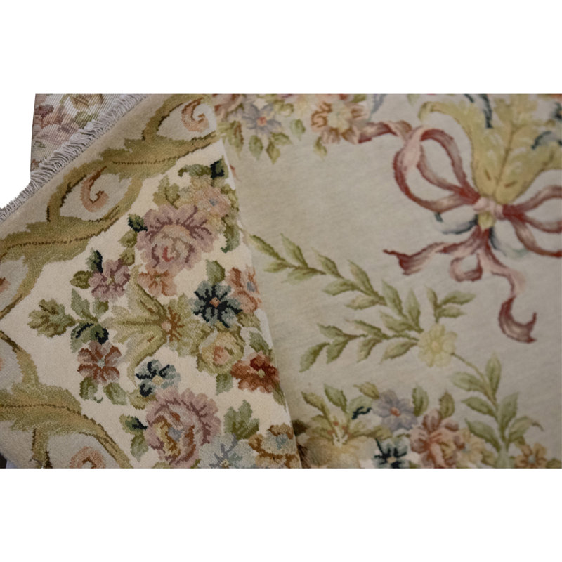 Handmade Silk and Wool Area Rug