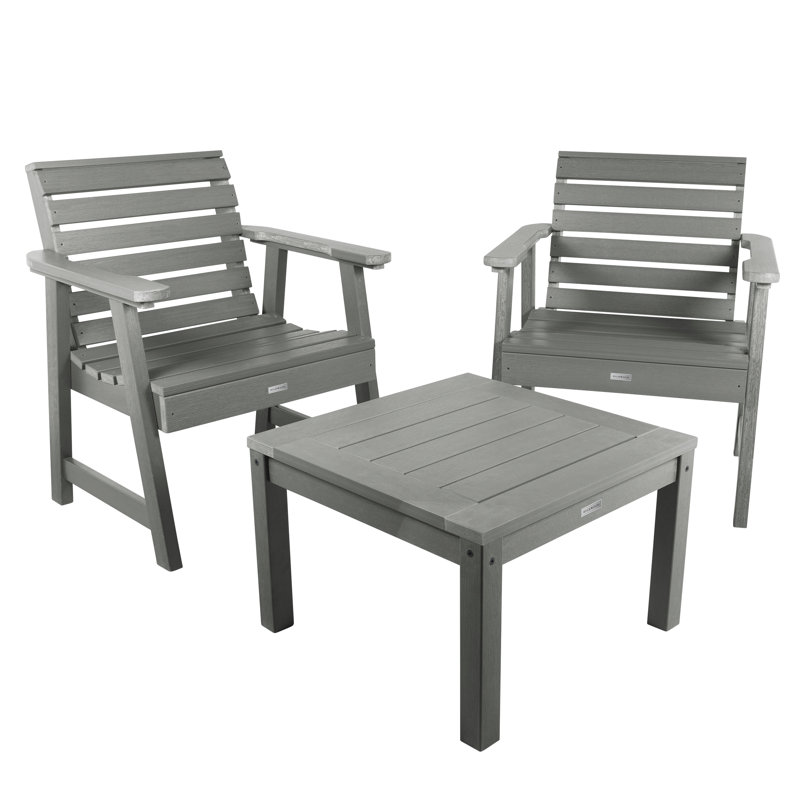 Anette 2 - Person Patio Conversation Set, Coastal Teak