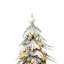 Sapin de Noël artificiel crayon floqué de 1,5 m, préilluminé avec 80 lumières DEL blanc chaud