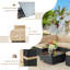 Wicker 6 - Person Garden Lounge Set with Cushions-1424874358