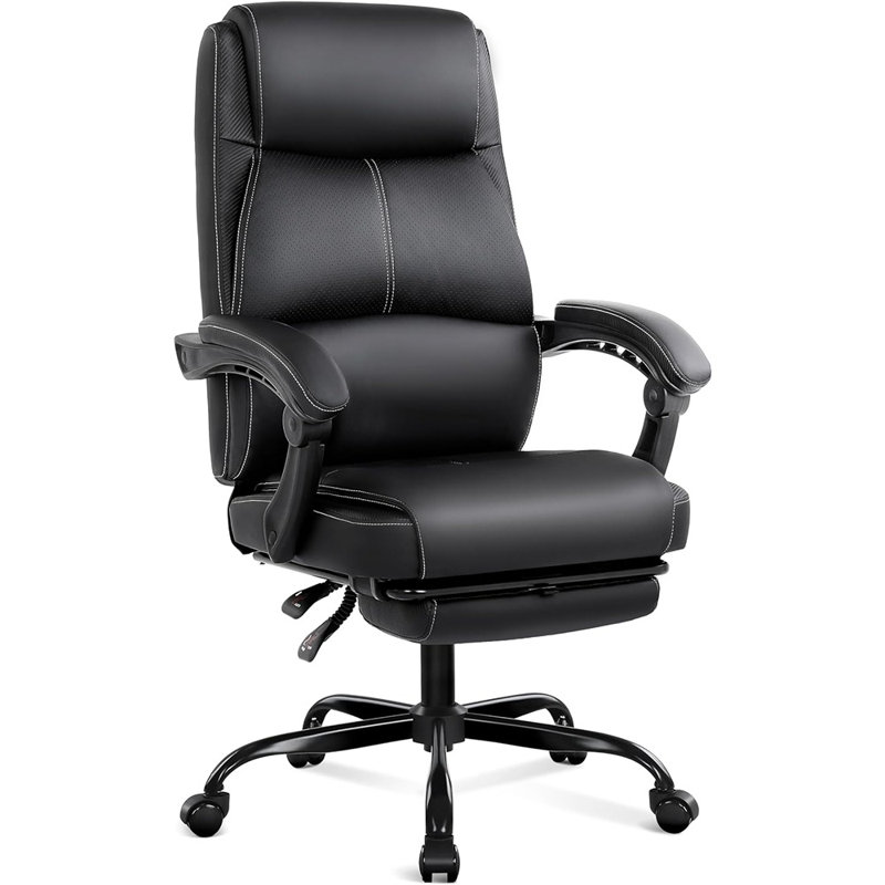 Office Chair With Footrest, High Back Desk Chair With L...