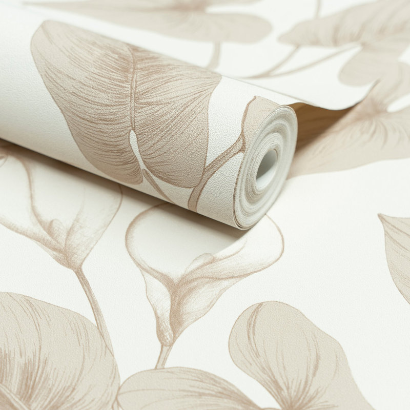 Inia Collection Calla Lily Wallpaper Roll, Beige
