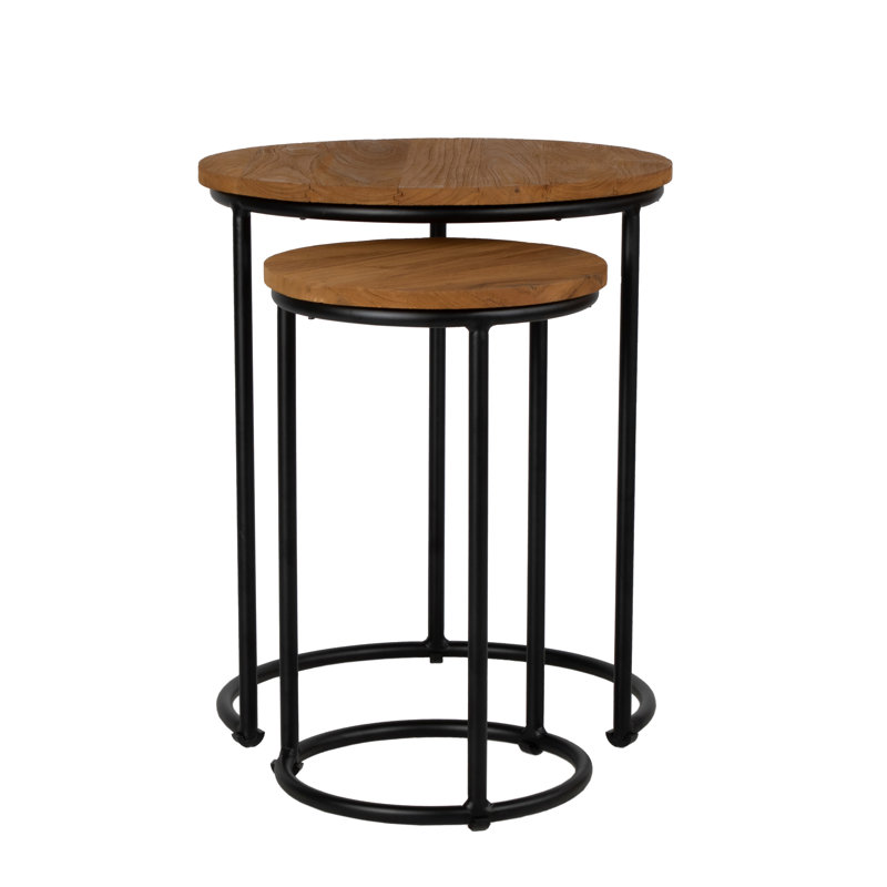 Sunset Outdoor Round Teak Side Table