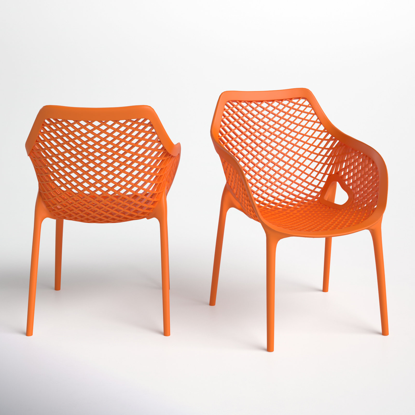 Farrah Stackable Patio Armchair, Orange