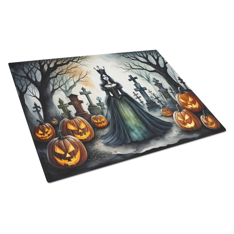 Grande planche à découper en verre Evil Queen Spooky Halloween