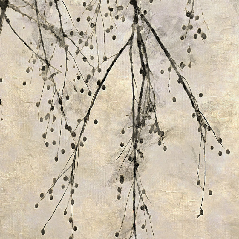 «Winter Branches III» sur toile par Alonzo Saunders, H 12 po x l 12 po
