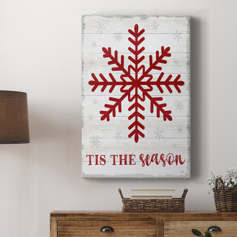 Tis the Season Snowflake - galerie Cavas sur mesure, H 18 po x l 12 po