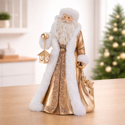 Père Noël orné avec lanterne H 15 po