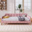 Lit de jour double rembourré pleine grandeur avec 4 pieds de soutien - Canapé-lit confortable pour la chambre à coucher ou le salon-317695051