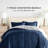 7-Piece Reversible Bedding Bundle - Solid Comforter and Patterned Sheet Set-99311803-99311810