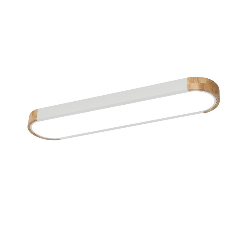 Nouria 37.4" W 1-Light LED Flush Mount, White/Natural, 6000K