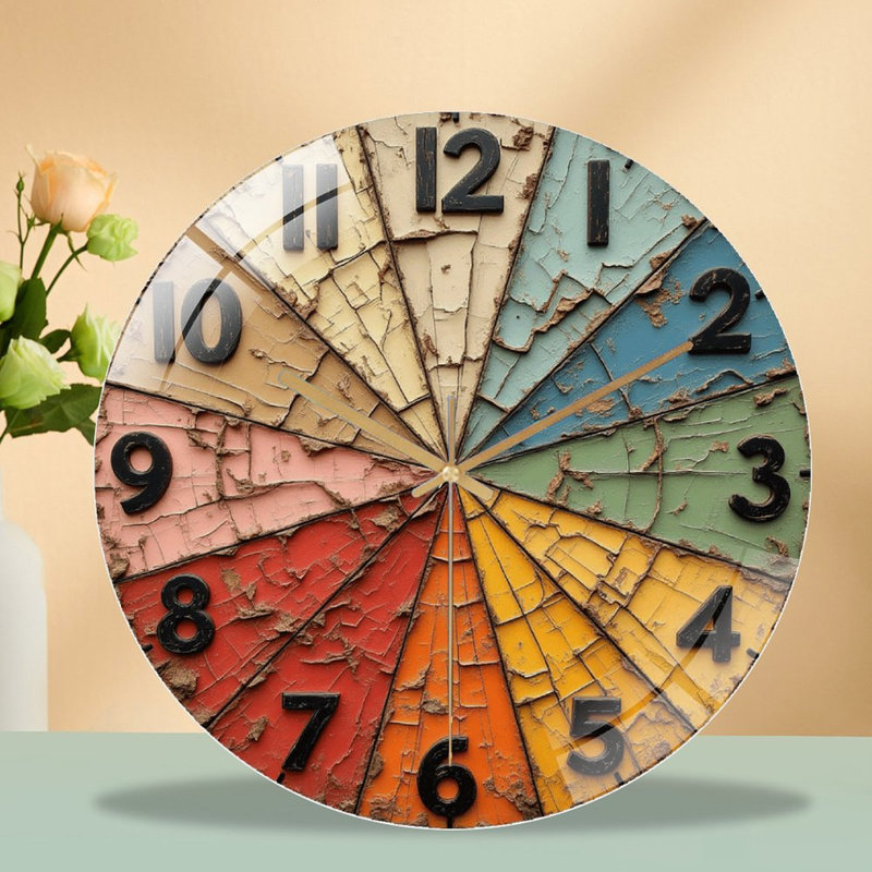 Horloge murale rétro rétro 12 pi