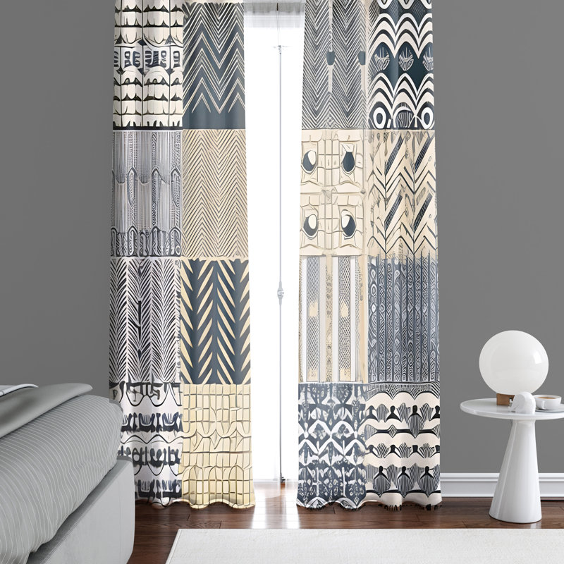 Breeleigh Semi Sheer Curtain Pair, 20" W x 52" L
