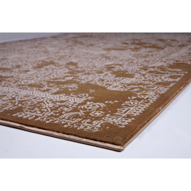 Tapis à motif Sud-Ouest brun Rundle, Rectangle 5 pi 3 po x 7 pi 7 po