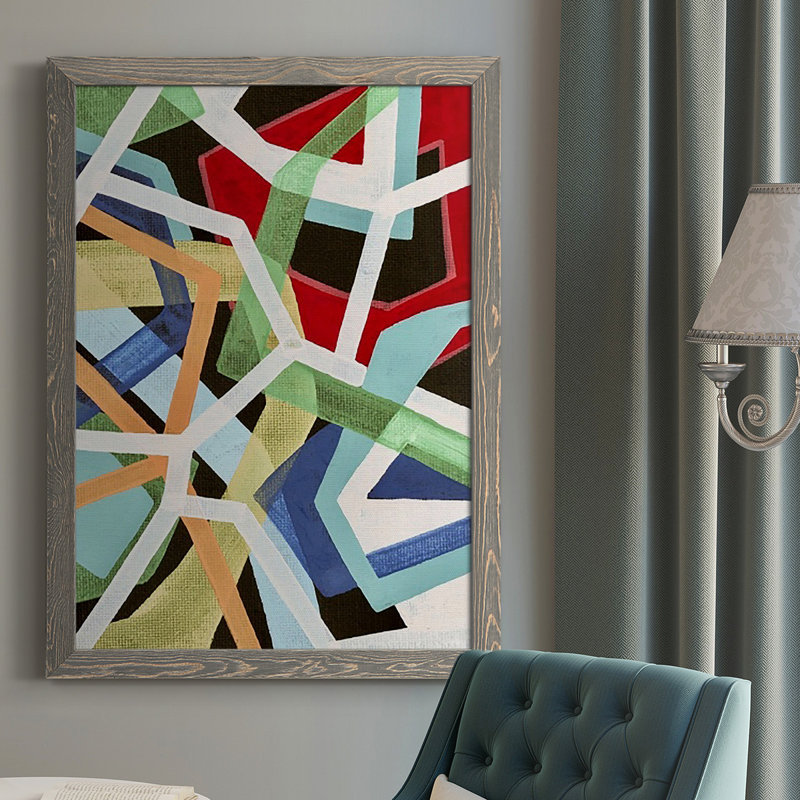«Magnetic Color I», reproduction encadrée de qualité supérieure - prête à être accrochée, Toile encadrée noire