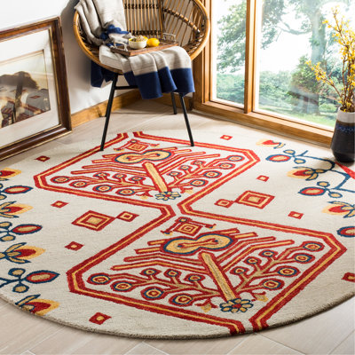 Vahakn Hand Tufted Wool Southwestern Rug