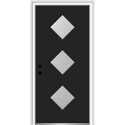 Porte d’entrée pré-raccrochée en acier Spotlight