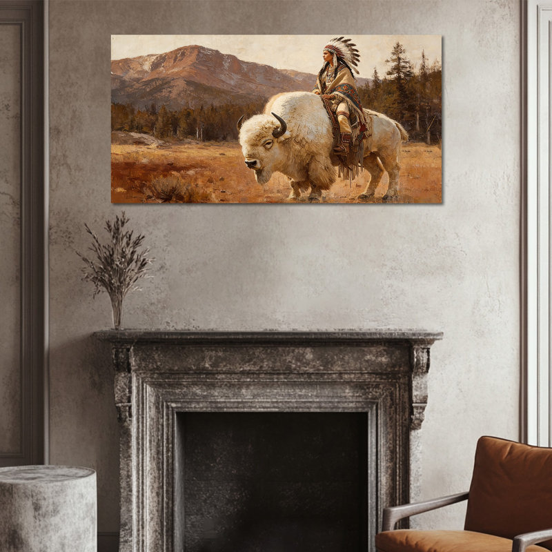 Impression sur toile Timuba Native American, H 12 po x l 24 po