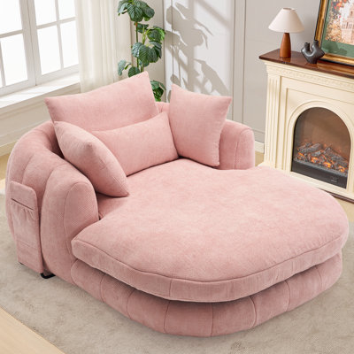 Cloudlike Chenille Chaise – Compression-Molded Foam Lounge