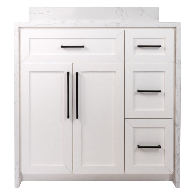 Ensemble de meuble-lavabo simple 36 po Akalya, Blanc