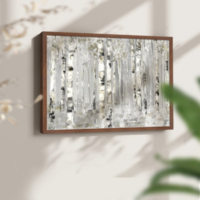 Shimmering Birch Grove -Framed Print - Restickable
