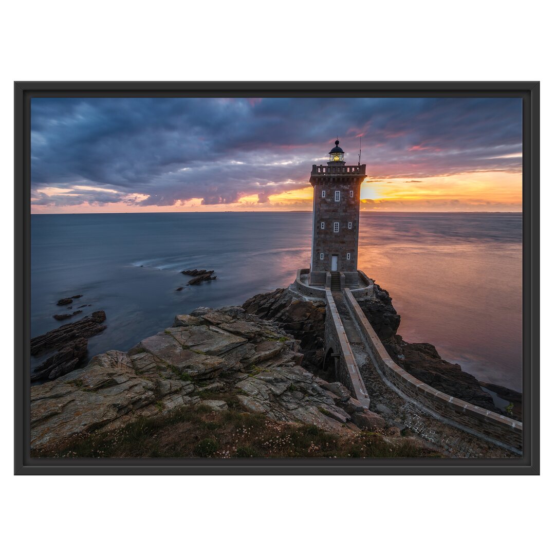 Gerahmtes Poster Lighthouse Sunset