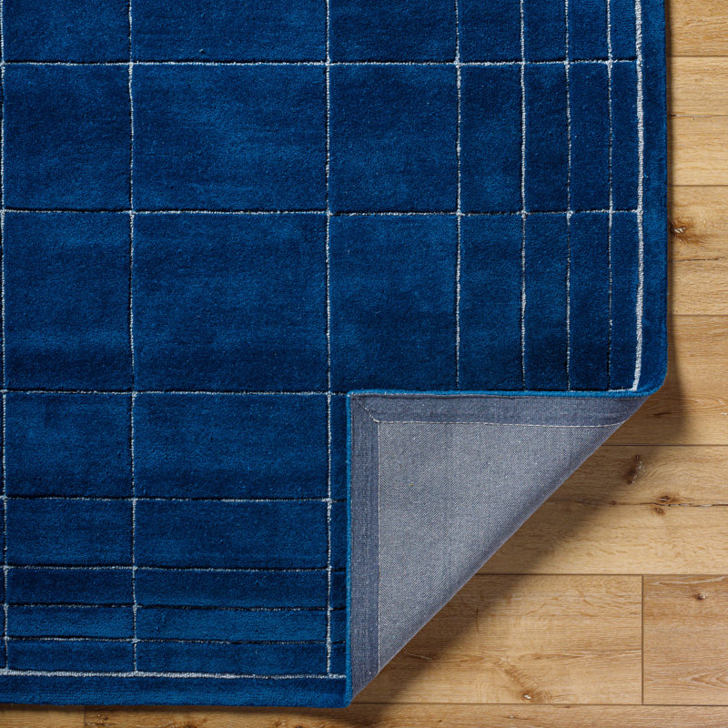 Mallory Midnight Blue Hand Tufted Area Rug, Rectangle 2' x 3'