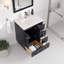 24 po Yena Meuble-lavabo simple avec comptoir en quartz de Carrare et lavabo encastré en porcelaine-2006226529