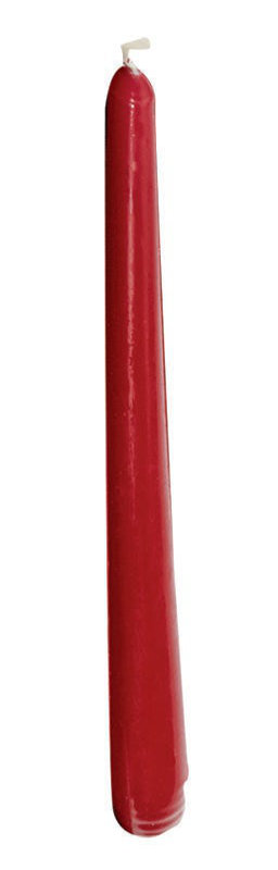 Bougie conique métallique non parfumée, Rouge