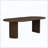 Dining Table, Oval Shape, Double Pedestal, Solid & Engineered Wood, Half-Moon Legs, Vertical Grooves, Grain Finish, Fits Up To Six People-583047310