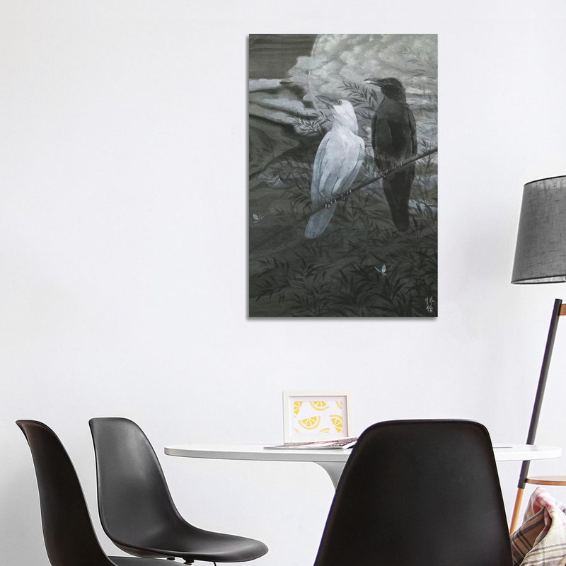 Crows And Moon by Martin Hsu - Painting on Canvas, Wrapped Canvas, 101.6 cm H x 66.04 cm W x 3.175 cm D